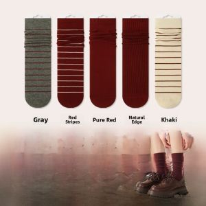 miiow | Catwoman Seamless Long Tube Socks Womens Spring Summer Stripe Pattern Breathable Versatile Mid-Calf No Show Cushion Socks