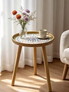 MUYI | Wicker Round Nordic Style Tea Table