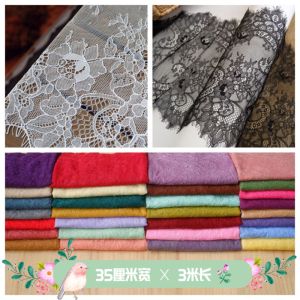 Vải Ren Viền Tóc 35cm Rộng 3m Dài Chất Lượng Cao DIY Váy Kéo Dài Vải May Vá Chất Lượng Cao Nguyên Liệu Thủ Công