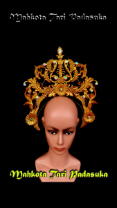 Mahkota Tari Warna Gold / Aksesoris Tari / Mahkota Karnaval / Mahkota Kepala Murah Kode SAI-M001