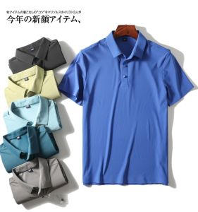 Áo Thun Polo Tay Ngắn Mỏng Mịn Mùa Hè Sang Trọng Nhẹ Nhàng Cho Nam Áo Thun Cổ Polo Thường Ngày Thời Trang Công Sở