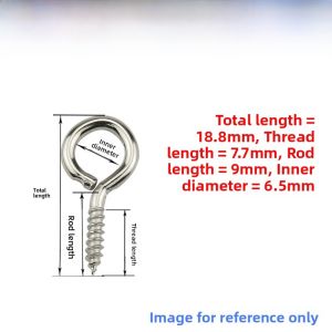 Nickel Plated Sheep Eye Wood Screws Self Tapping Screw Hooks Ring Hooks Iron Hooks Sheep Horn Hooks Hardware Fasteners Bolts