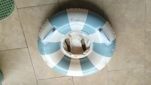1Pcs Stripe Swim Ring Inflatable Pool Float Swim Tube Swimming Circle Swim Accessory Summer Water Sports Beach Vacation