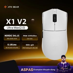 Chuột Không Dây Đa Chế Độ ATK X1 V2 Ultimate 2.0 Trọng Lượng Nhẹ 54g Tốc Độ Phản Hồi Thấp 750IPS 0.163ms Cảm Biến PAW3950 Phụ Kiện Chơi Game Quà Tặng