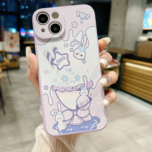 Cartoon MeleDi Soft Silicone Phone Case for Vivo Y77 Y36s Y35 Y35m Y32 Y31s Y30 Full Cover Anti-Fall Couple Style Ice Cream Star Daruma Protective Cover