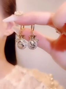 Bông tai nữ đáng yêu đính đá SA226 - bong tai dài đính đá SA226 bông tai đẹp cho nữ bông tai dài dự tiệc bong tai nữ bong tai nữ kiểu bạc khuyên tai nữ sang chảnh hoa tai dài BSTKL - [NaLa Shop]