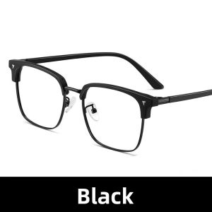 Anti-Blue Light Flat Lens Adjustable Prescription Half Frame Glasses