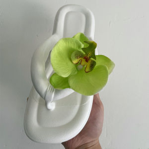 2024 New Butterfly Orchid Flat Bottom Sandals Outdoor Wear French Style Slip Slides Sensation Super Fairy Flower Beach Slippers