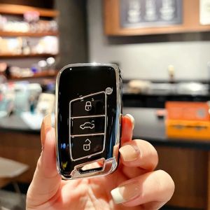 For VW Volkswagen Key Cover TPU Protective Case with Keychain Set Compatible with Passat Tiguan Magotan Models Fashion