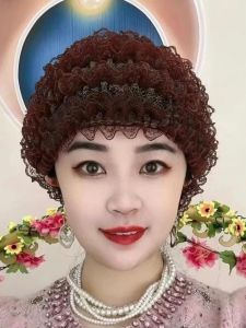 Mũ Nhỏ Che Tóc Trắng Mũ Nữ Tính Mũ Che Đầu Bằng Vải Ren Mũ Mùa Xuân Hè Nhẹ Thoáng Khí Cho Người Trung Niên Và Người Cao Tuổi