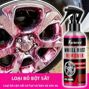 Dung Dịch Làm Sạch Bụi Phanh Và Gỉ Sét Đổi Màu Farienne 100ml Dành Cho Mâm Xe Hợp Kim Sơn Xe Và Chi Tiết Vành Xe Chất Tẩy Sắt Dạng Xịt.