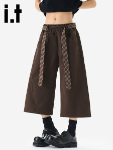 izzue | Summer Retro Style American Straight Loose 7/8 Pants