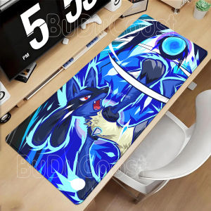 Bandai | Lucario Charmander Pokemon Mouse Pad HD Printing Anime Kawaii XXL PC Gaming Keyboard Overlock Mousepad Office Non-slip Desk Mat