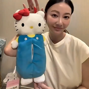ส่งจากกรุงเทพฯกล่องทิชชู่ Hello Kittyที่เก็บอะนิเมะ Hello Kitty Tissue Cover ตุ๊กตากล่องกระดาษทิชชูอุปกรณ์