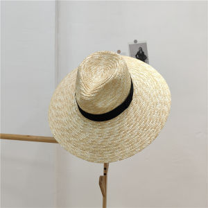 Fashionable Panama Jazz Hat Womens Summer Beach Vacation Sun Protection Straw Hat Street Style Large Brim Hat for Couples