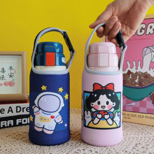 Universal Childrens Thermal Cup Cover Protection Bag Kindergarten Water Bottle Holder Handheld Diagonal Cup Bag