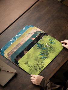 Retro Double-Sided Tea Table Mat Zen Tea Ceremony High-End Chinese Style Heat Insulation Pad New Fashion Tea Table Cloth