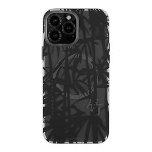 Matte Black Bamboo Forest Dual Layer Magnetic Full Cover Phone Case for Apple iPhone 13 15 pro Max Creative Chinese Style Design