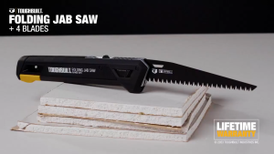 TOUGHBUILT TB-H4S5-23FU Folding Jab Saw Kit + 5pc Blade Set - Professional Multi-Material Utility Hand Saw for Drywall Wood Metal & Plastic
