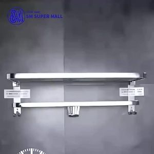 Versatile Wall Mounting Solution: 304 Stainless Steel Towel Rack with Hooks