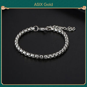 ASIX GOLD Mens Titanium Steel Bracelet Fashion Street Trend Korean Style Hip Hop Bracelet