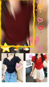 PROMO 5.5 Kaos Wanita V-Neck Serut Samping Kiri Kanan - Atasan Wanita Crop Oval Wanita Korean 6048