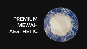 Piring Makan Keramik 1 Lusin 12 pcs Uukuran 9 Inch Dream Blue Murah