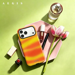 Potdemiel | Orange Heart Double Layer Hard Shell for iPhone 17 16 15 14 Plus 13 Pro Max Anti-Drop Shockproof PC Case