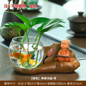 New Small Monk Home Tea Table Living Room Decorations Office Desktop Small Display Hydroponic Flower Pot Creative Resin Craft
