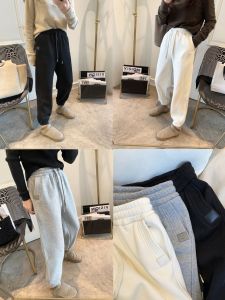 Womens Fleece Lined Sweatpants High Waist Thickened Sports Casual Lantern Pants Korean Style Fashionable Autumn Winter New Arrival