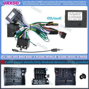 Bộ Khung Mặt Trước Dây Cáp Màn Hình Video 2 DIN 9 Inch Cho Xe Android Dành Cho Xe Benz Vito B200 A-Class W169 B-Class W245 Sprinter Viano Đời 2004-2012