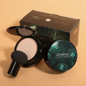Ocheal BB CC Cream Cushion Compact Make Up Foundation Concealer Cream for Face Cosmetics Makeup Mushroom Head Puff