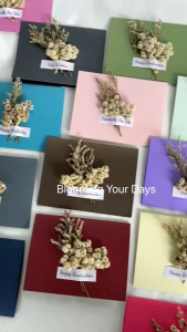 Kartu Ucapan Gift Card Dried Flower Type Rustic greeting card bunga kering / Rustic Greeting Card