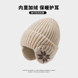 Thickened Winter Hat for Men And Women with Fleece Knitted Windproof Warm Cotton Overhead Cap Ear Protection Outdoor Use