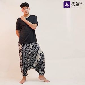กางเกงลายช้างเป้ายาน กางเกงอลาดิน กางเกงฮาเร็ม ผ้ากระชับ สูทหมอง กางเกงแขก กางเกงแม้ว กางเกงม้ง กางเกงจินนี่ ผ้าตุ๊กปิ้ง Hippie Harem Aladdin Genie หมองลึก