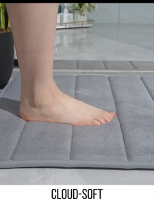 [SG Stock] Premium Extra Thick Memory Foam Floor Mat -Anti-Slip Bathroom Mat door Floor Mat Coral Fleece  12mm Thickness