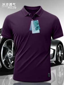 Business Style Mens Polo Shirt Short Sleeve Flip Collar Versatile Fashionable Summer Cotton Lycra Blend Easy Care T-Shirt