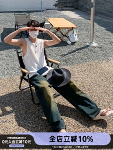 Áo Ba Lỗ Không Tay Thoáng Khí Mùa Hè Phong Cách Hàn Quốc Có Cảm Giác Của Vải Lông Cừu Rộng Rãi Thoải Mái Cho Thanh Thiếu Niên