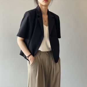 Blazer for Women Office Women Fashion Short Sleeve Suit Blazers Jacket Woman