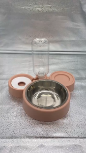 [MALAYSIA STOCK] Japanese Style 3 in 1 Multifunction Stainless Steel Pet Bowl For Cat Dog Mangkuk Makanan Minuman Kucing