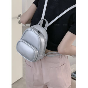 Túi Đeo Vai Đôi Thời Trang Cho Học Sinh Túi Du Lịch Đa Năng Túi Đeo Vai Đơn Túi Xách Nữ Túi Da PU Mềm Khóa Kéo Màu Trơn