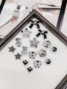 16PCS Heart Star Bowtie Shoe Charms DIY Decorations Bear Bowknot Shoe Buckles Accessories Multifunctional Round Clogs Shoe Clips