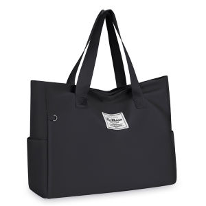 กระเป๋าผ้าอ็อกซ์ฟอร์ดสำหรับผู้หญิง กระเป๋าถือแบบลำลอง ขนาดใหญ่ ความจุสูง กระเป๋าสะพายไหล่สำหรับทำงานในเกาหลี วัสดุผ้าอ็อกซ์ฟอร์ด ปิดด้วยซิป