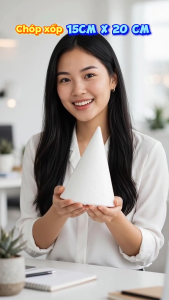 Phôi Xốp Hình Chóp Nón Cao 20cm Đường Kính Đáy 15cm Màu Trắng Làm Tháp Bánh Kẹo Donut Macaron Cắm Hoa Trang Trí Tiệc Cưới Sinh Nhật