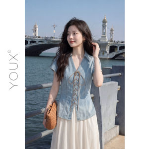 YOUXIANG | Áo Sơ Mi Hàn Quốc Kiểu Dáng Vintage Thoáng Mát
