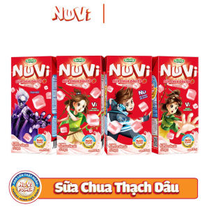 Thùng 48 hộp Sữa chua uống Dâu có thạch hộp 170ml NuVidâu thạchthạch dâu-TUH