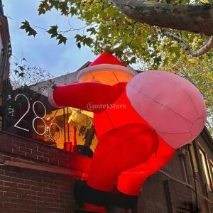 Dolity 2.4m ซุ้มล้อ แบบเป่าลม 8 ฟุต พร้อมรีโมตคอนโทรล LED รูปซานต้า สโนว์แมน กันน้ํา สําหรับสนามหญ้า ปาร์ตี้คริสต์มาสซุ้มเป่าลม รูปซานต้าคลอส เหมาะกับของขวัญ สําหรับถ่ายรูป เทศกาลคริสต์มาส