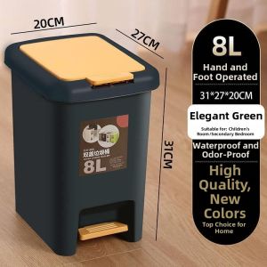 ZHENTAIYUAN | Creative Pedal Trash Can Large