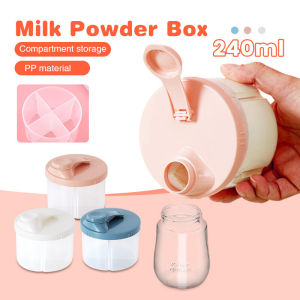 4 Grid Portable Milk Powder Dispenser Container Baby Food Storage Box Cereal Toddler Kids Snacks Container Box Travel 婴儿辅食盒