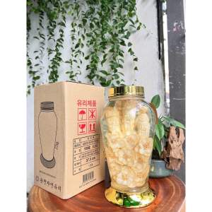 Bình Sâm 55 Lít Có Vòi Hàn Quốc Điêu Khắc Phúc Lộc Thọ Kết Hoa Sâm Tươi - Quà Tặng Tân Gia Khai Trương Ý Nghĩa